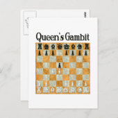 Koningin Gambit Briefkaart (Voorkant / Achterkant)