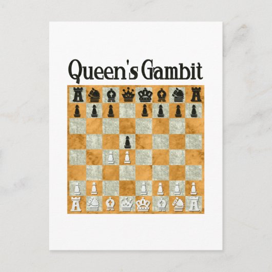 Koningin Gambit Briefkaart (Voorkant)