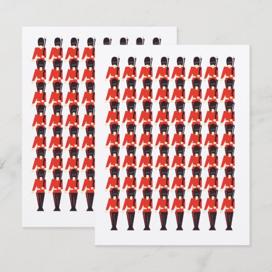 Koningin Garde Soldaten Patroon (Voorkant / Achterkant)
