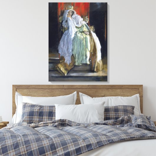 Koningin Gertrude (door Edwin Austin Abbey) Canvas Afdruk (Insitu (Slaapkamer))