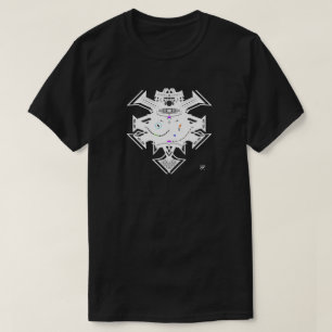 Koningin godin (alien?) portret v2 t-shirt
