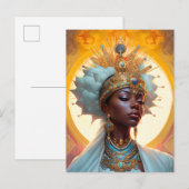 Koningin Godin Fantasie Kunst Briefkaart (Voorkant / Achterkant)