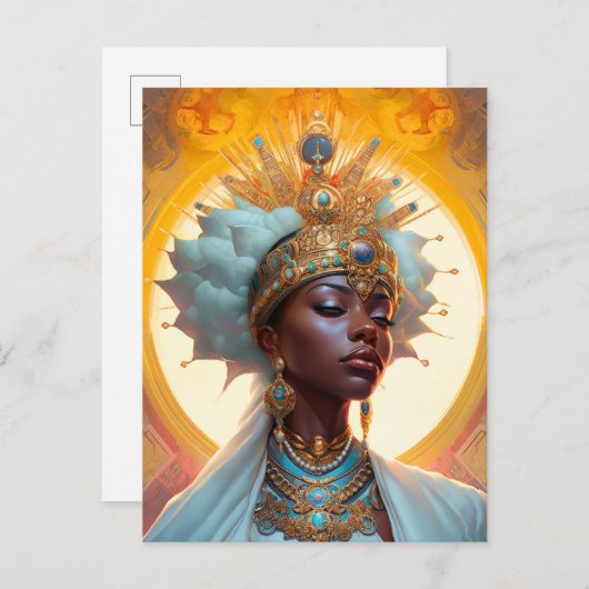Koningin Godin Fantasie Kunst Briefkaart (Voorkant / Achterkant)