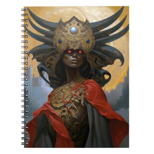 Koningin Godin Fantasie Kunst Notitieboek (Voorkant)
