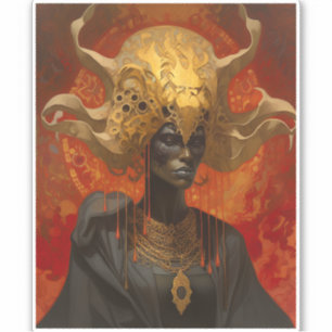 Koningin Godin Fantasie Kunst Sticker