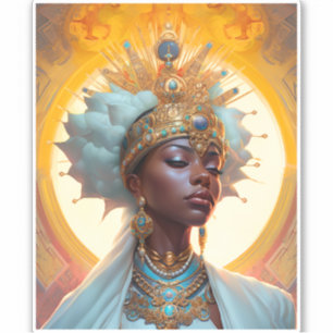 Koningin Godin Fantasie Kunst Sticker
