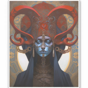 Koningin Godin Fantasie Kunst Sticker