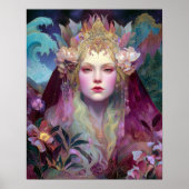 Koningin Godin Fantasy Muur Kunstprint Poster (Voorkant)