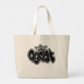 Koningin Graffiti Ontwerp Grote Tote Bag (Achterkant)
