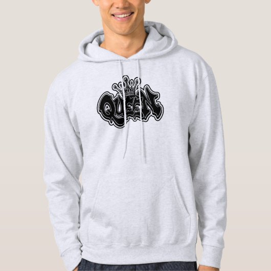 Koningin Graffiti Ontwerp Hoodie (Voorkant)
