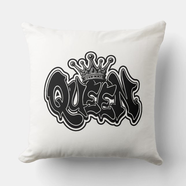 Koningin Graffiti Ontwerp Kussen (Voorkant)