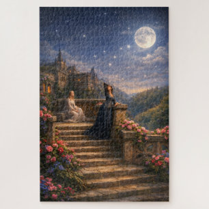 Koningin Guinevere die naar de sterren kijkt Legpuzzel