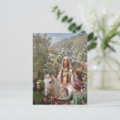 Koningin Guinevere's Maying, 1900 door John Collie Briefkaart (Staand voorkant)