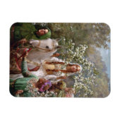 Koningin Guinevere's Maying, 1900 door John Collie Magneet (Horizontaal)