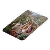 Koningin Guinevere's Maying, 1900 door John Collie Magneet (Linkerzijde)