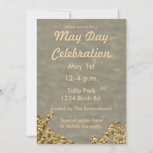 Koningin Guinevere's Maying uitnodiging (Achterkant)