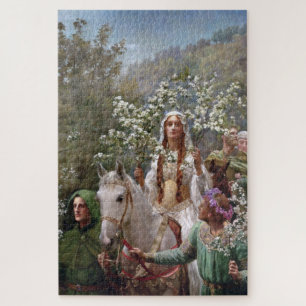Koningin Guinevere's Meidag (door John Collier) Legpuzzel