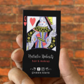 Koningin Hair Stylist Beauty Salon Black Visitekaartje