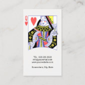 Koningin Hair Stylist Beauty Salon Black Visitekaartje (Achterkant)