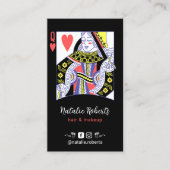 Koningin Hair Stylist Beauty Salon Black Visitekaartje (Voorkant)