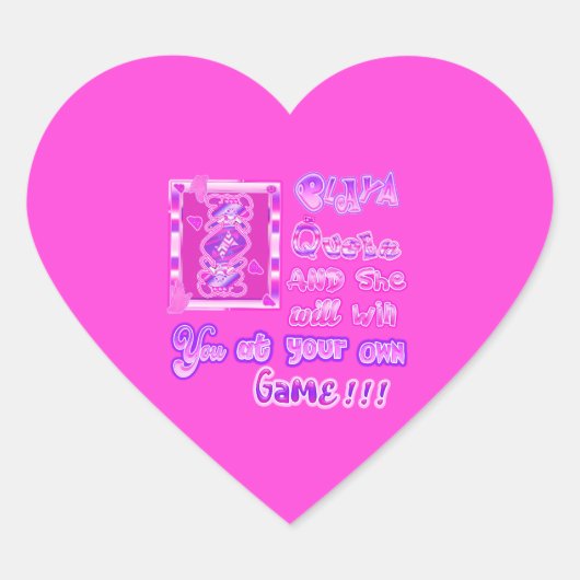 koningin hart sticker (Voorkant)
