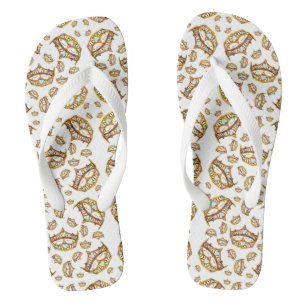 Koningin harten gouden kroon tiara witte teenslipp teenslippers