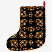 Koningin Hearts Gold Crown Tiara black stocking Grote Kerstsok (Achterkant)