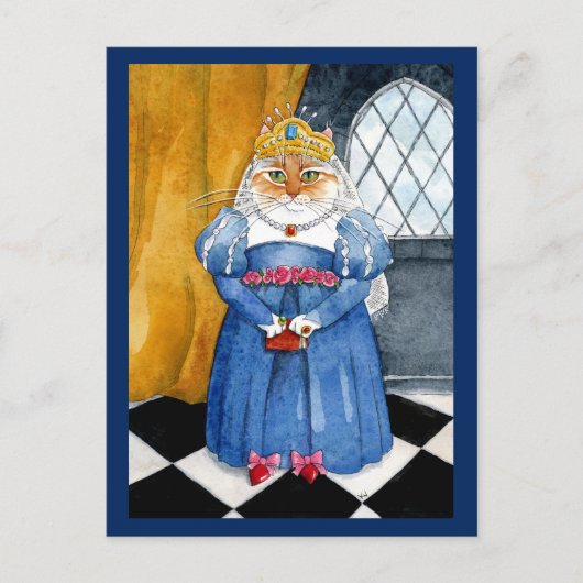 Koningin Heather royal cat-kaart Briefkaart (Voorkant)