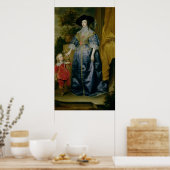Koningin Henrietta Maria en haar dwerg Poster (Keuken)