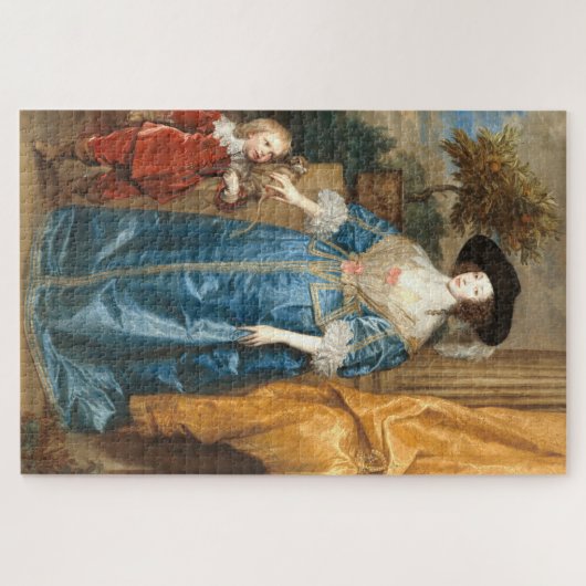Koningin Henrietta Maria van Dyck Art Jigzaag Puzz Legpuzzel (Horizontaal)