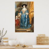 Koningin Henrietta Maria - van Dyck Fine Art Poste Poster (Keuken)