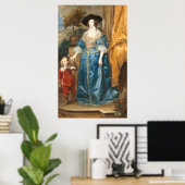 Koningin Henrietta Maria - van Dyck Fine Art Poste Poster (Thuiskantoor)