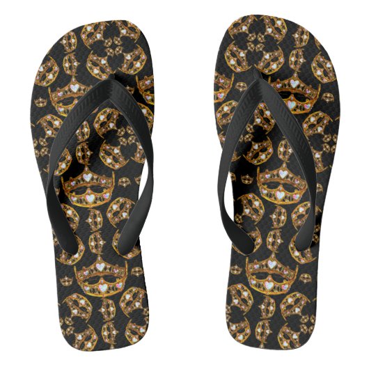 Koningin herbergt gouden teenslippers (Voetbed)