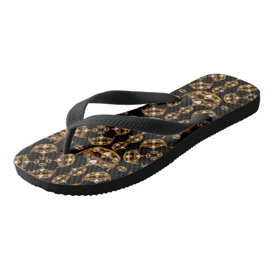 Koningin herbergt gouden teenslippers (Schuin)