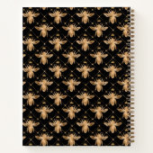 Koningin Honey Bee Black en Gold Notitieboek (Achterkant)