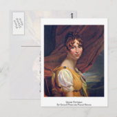 Koningin Hortense van Gerard Francois Pascal Simon Briefkaart (Voorkant / Achterkant)