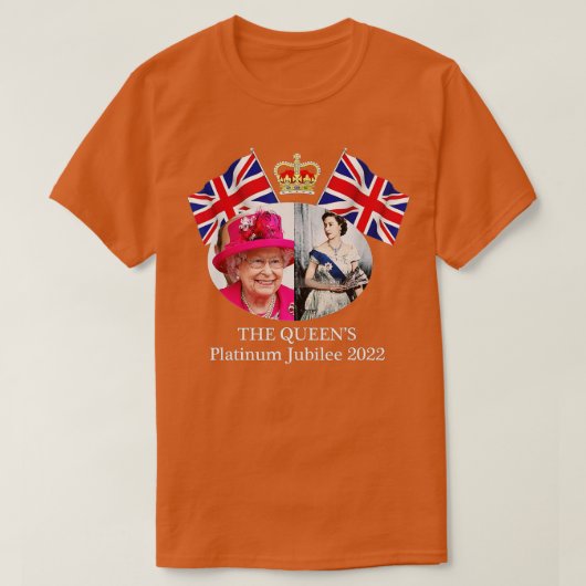 koningin II - ElizabethS England - Koningin van En T-shirt (Design voorkant)