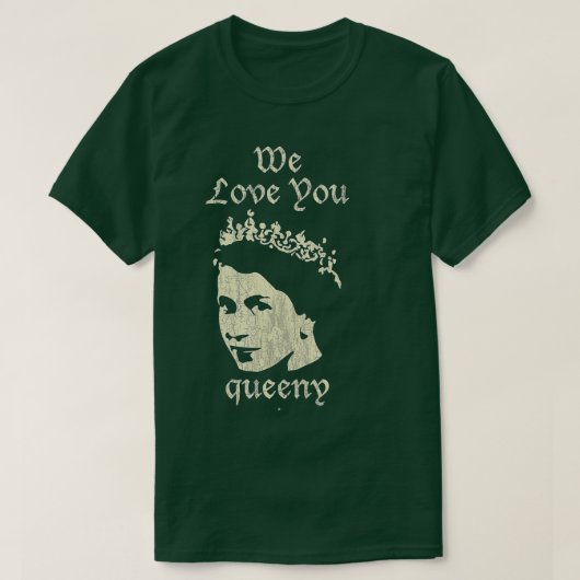 koningin II - ElizabethS England - Koningin van En T-shirt (Design voorkant)
