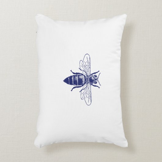 Koningin in Blauw Accent Kussen (Voorkant(Verticaal))