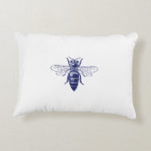 Koningin in Blauw Accent Kussen (Achterkant)