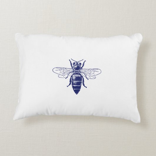 Koningin in Blauw Accent Kussen (Achterkant)