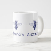  Koningin in Blauw Grote Koffiekop (Voorkant rechts)