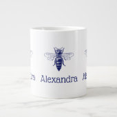  Koningin in Blauw Grote Koffiekop (Voorkant)