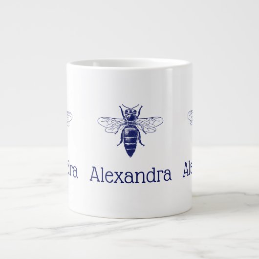  Koningin in Blauw Grote Koffiekop (Voorkant)