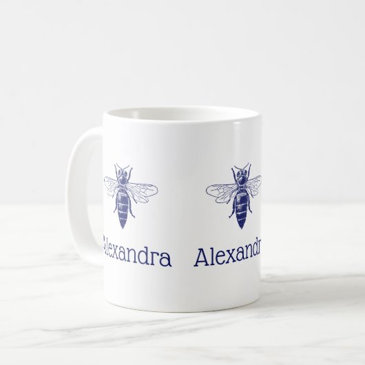  Koningin in Blauw Koffiemok (Voorkant links)