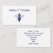  Koningin in Blauw Visitekaartje (Voorkant / Achterkant)