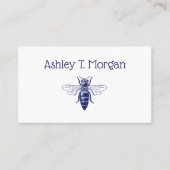 Koningin in Blauw Visitekaartje (Voorkant)