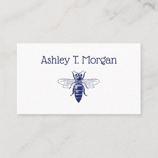  Koningin in Blauw Visitekaartje (Voorkant)