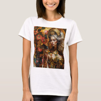 Koningin in goud t-shirt