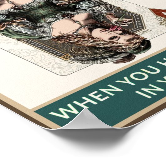 Koningin in je hand poster (Hoek)